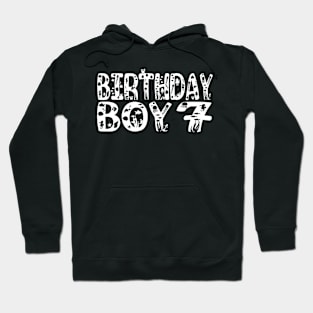 7th Birthday Boy 7 Years Old Fishing Lover Theme Party design Hoodie